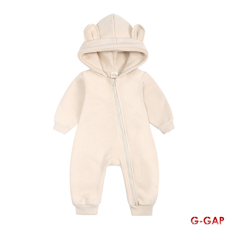 Baby Bodysuit Rompers With Hooded Bear Ears