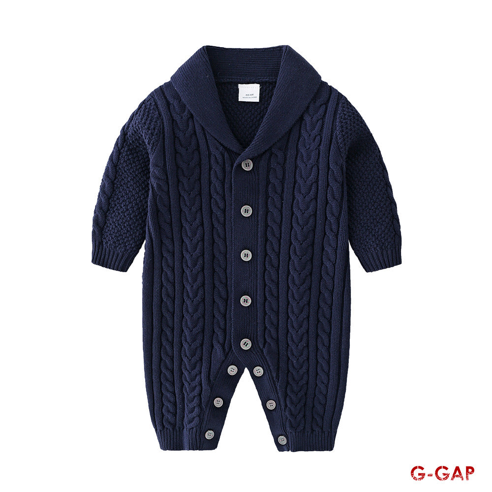 Fried Dough Twist Knitted Romper