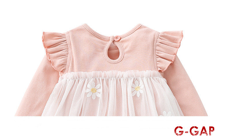 Newborn Cotton Romper Dress Long Sleeved Baby Clothes