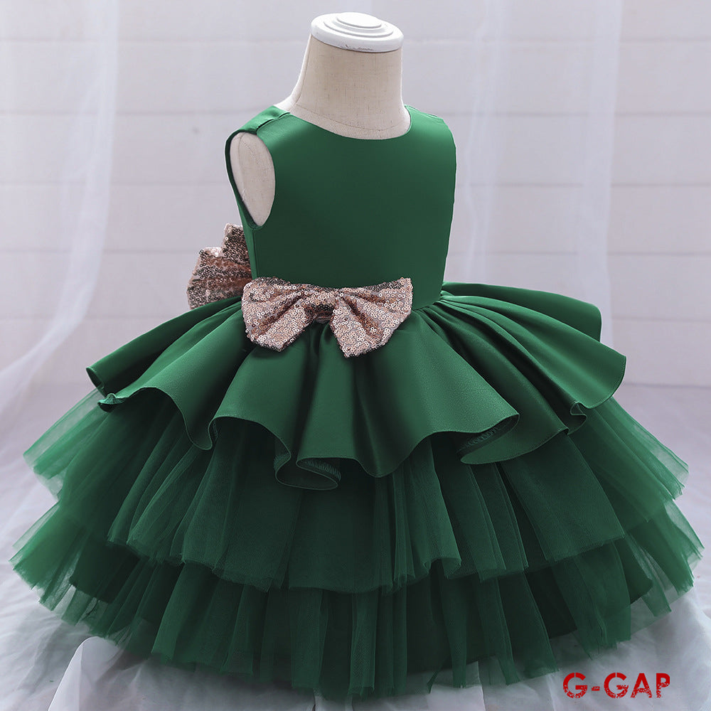 Puffy Mesh Princess Baby Birthday Dress