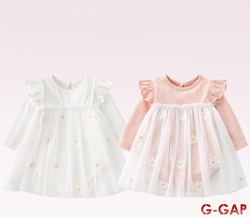 Newborn Cotton Romper Dress Long Sleeved Baby Clothes