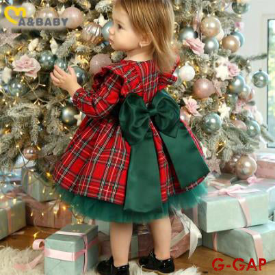 Princess Lattice Bow Christmas Dress