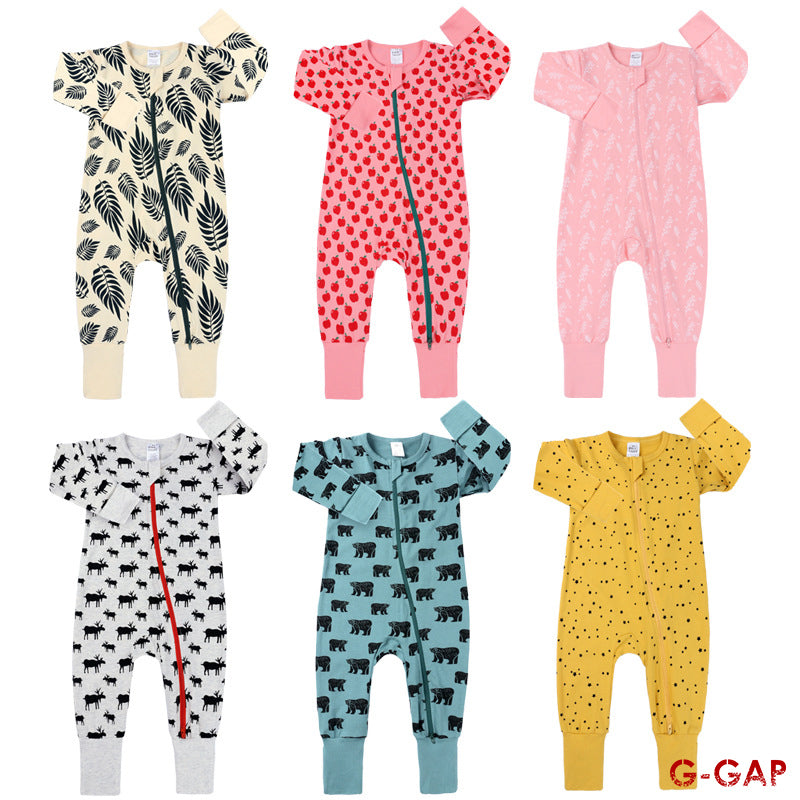 Spring/Autumn Baby Cotton Long Sleeve Zipper Romper