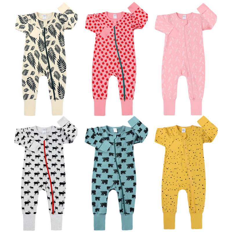 High-Quality Cotton Zipper Romper