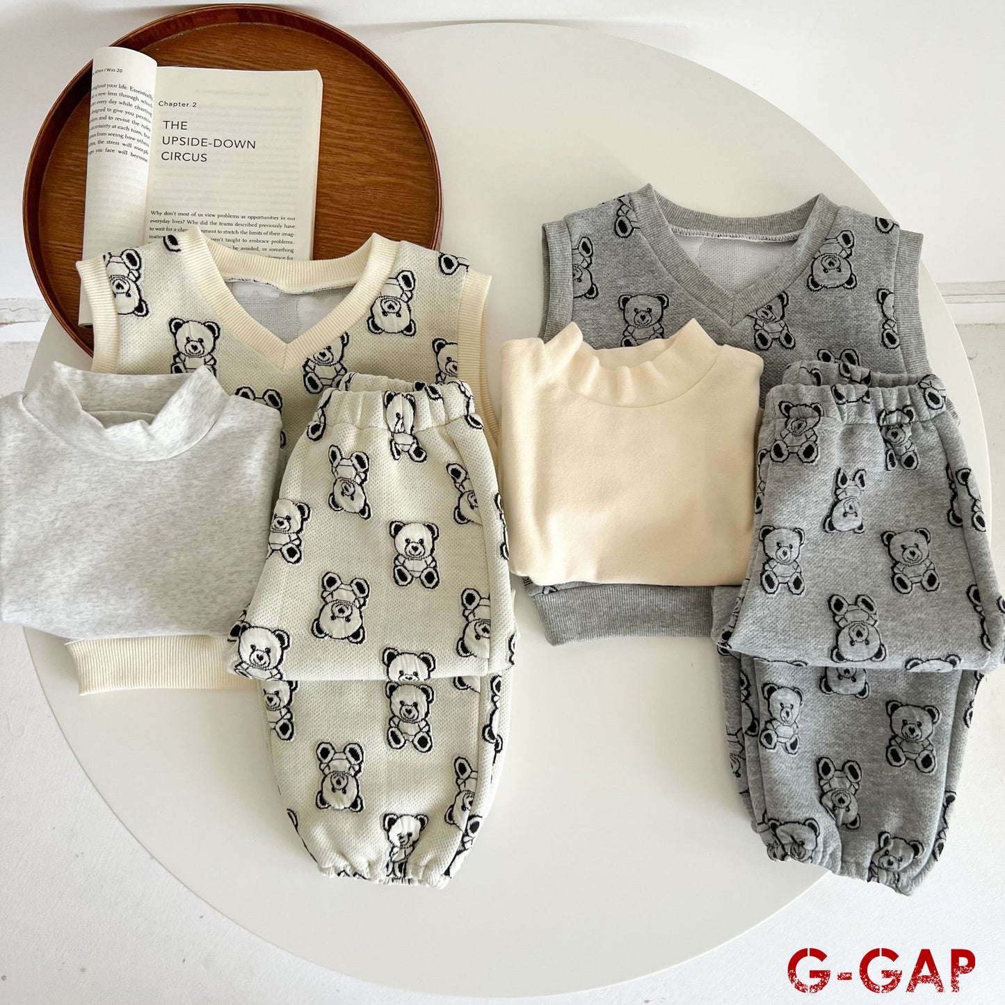 Baby Bear Vest Pants Suit Autumn Fashion Cotton 2-Piece