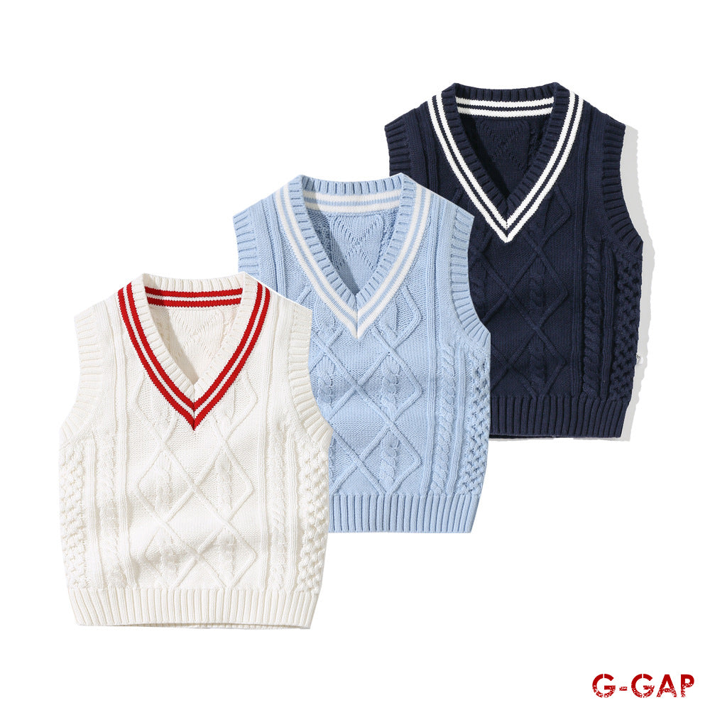 Cute V-Neck Knitted Vest