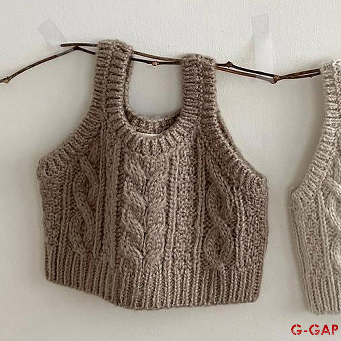 Spring and Autumn Infant Knitted Vest Waistcoat