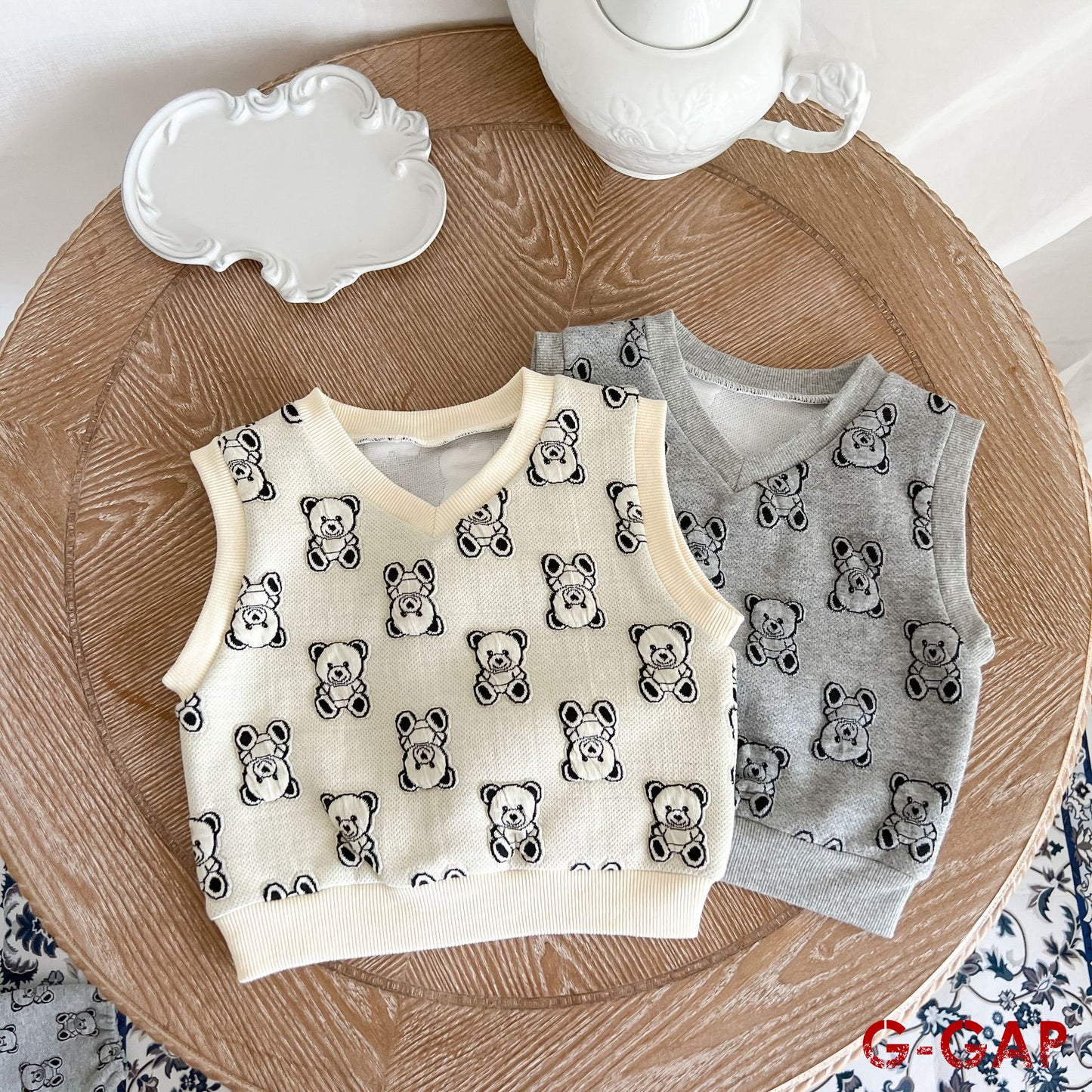 Baby Bear Vest Pants Suit Autumn Fashion Cotton 2-Piece