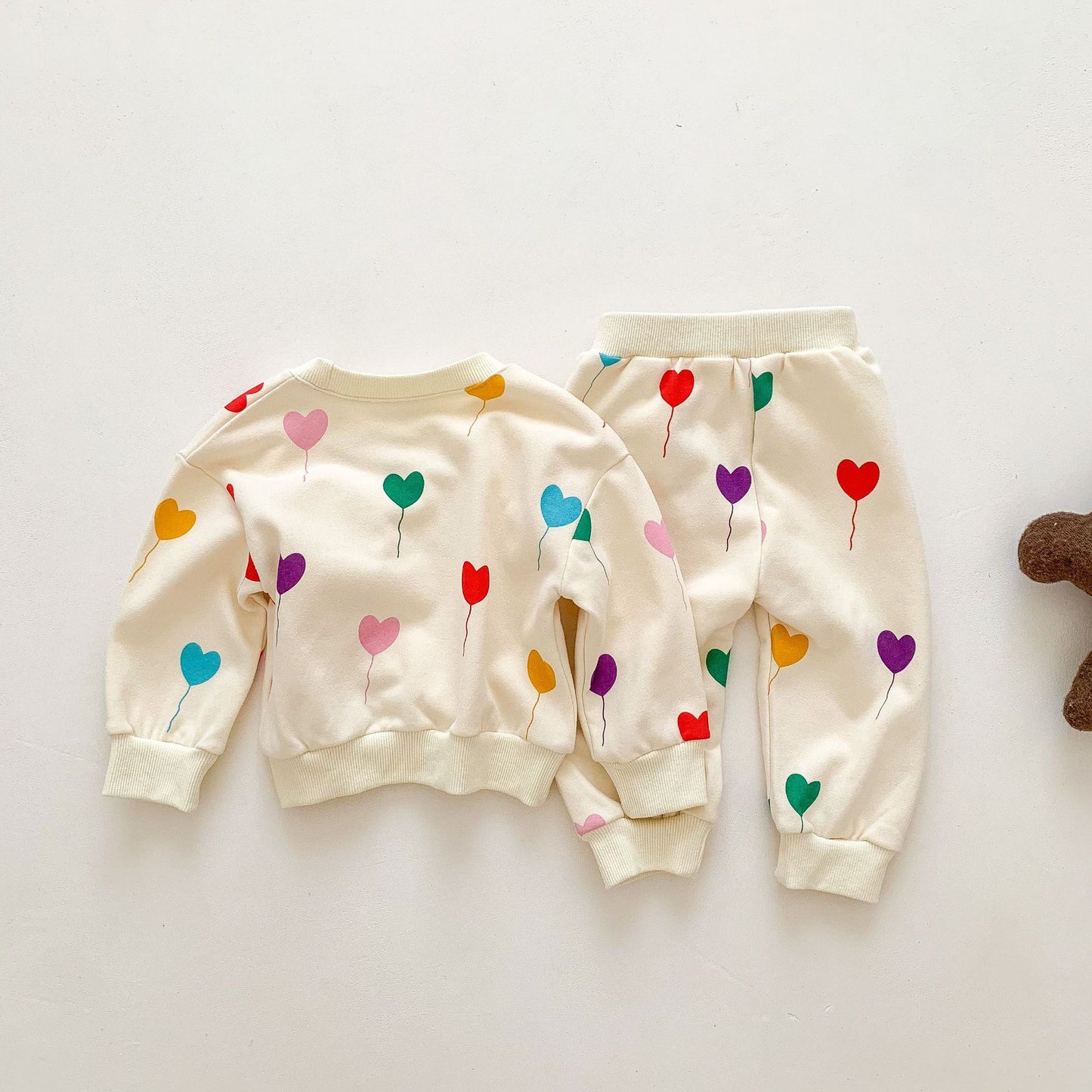 Autumn Love Baby Top and Pants Fashion 2-Piece Children's Suit
