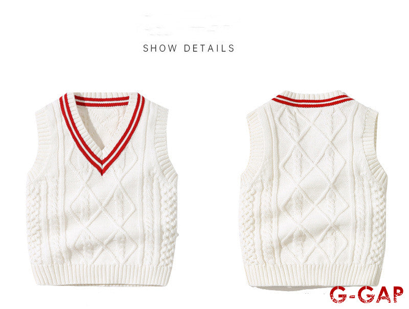 Cute V-Neck Knitted Vest