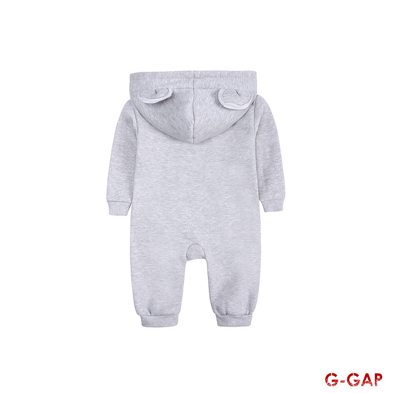 Baby Bodysuit Rompers With Hooded Bear Ears