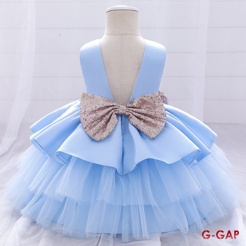 Puffy Mesh Princess Baby Birthday Dress