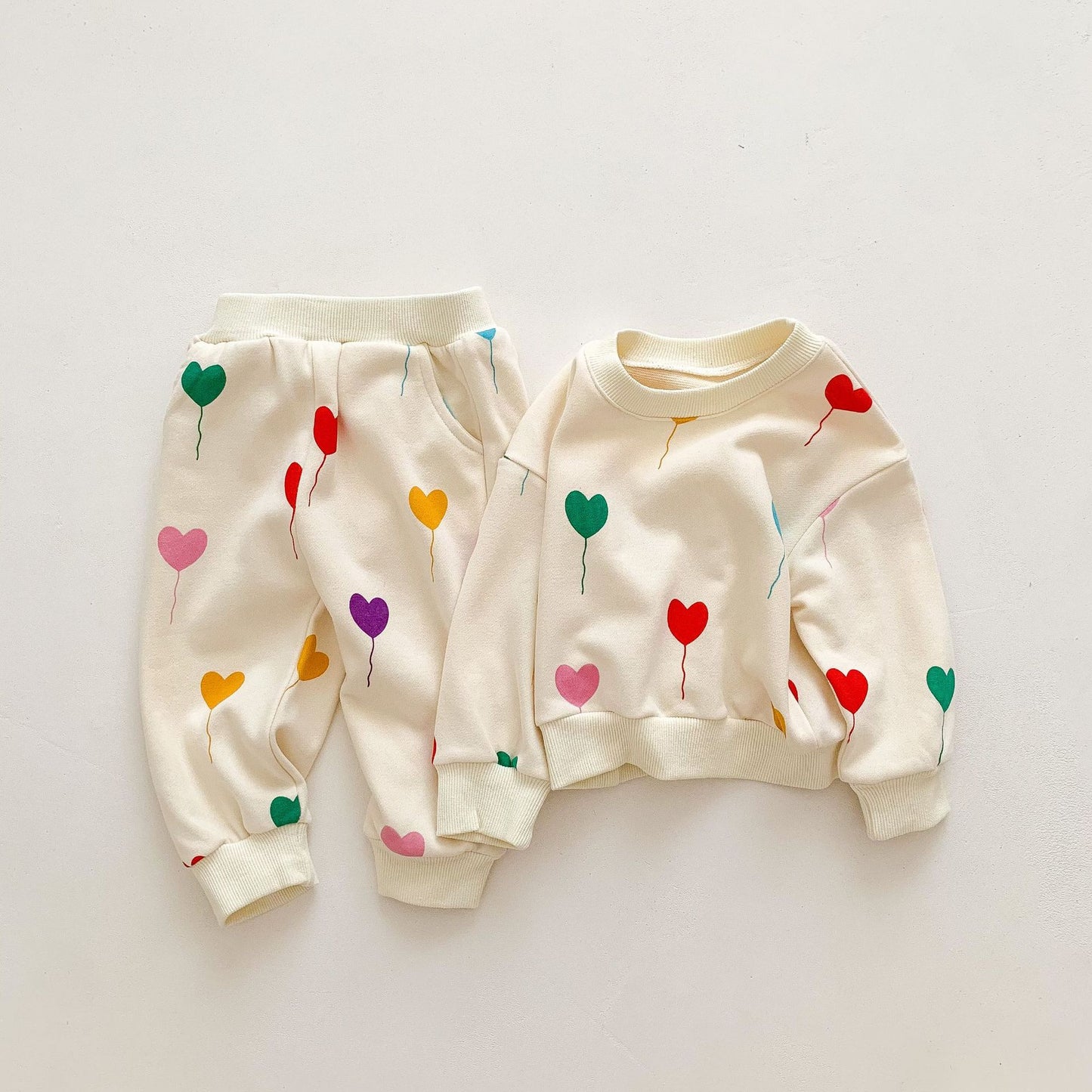 Autumn Love Baby Top and Pants Fashion 2-Piece Children's Suit
