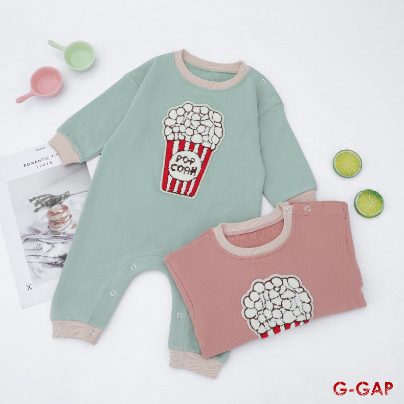 Autumn/Winter Ins Baby Long Sleeve Cartoon Cotton Bodysuit