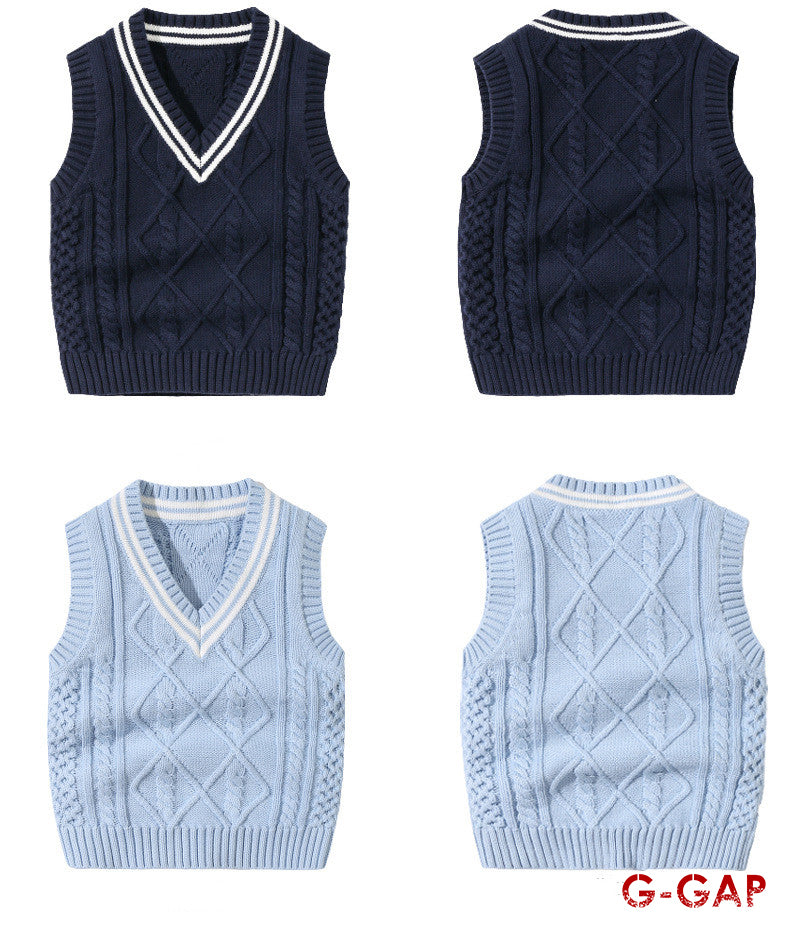 Cute V-Neck Knitted Vest