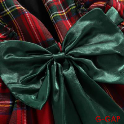 Princess Lattice Bow Christmas Dress