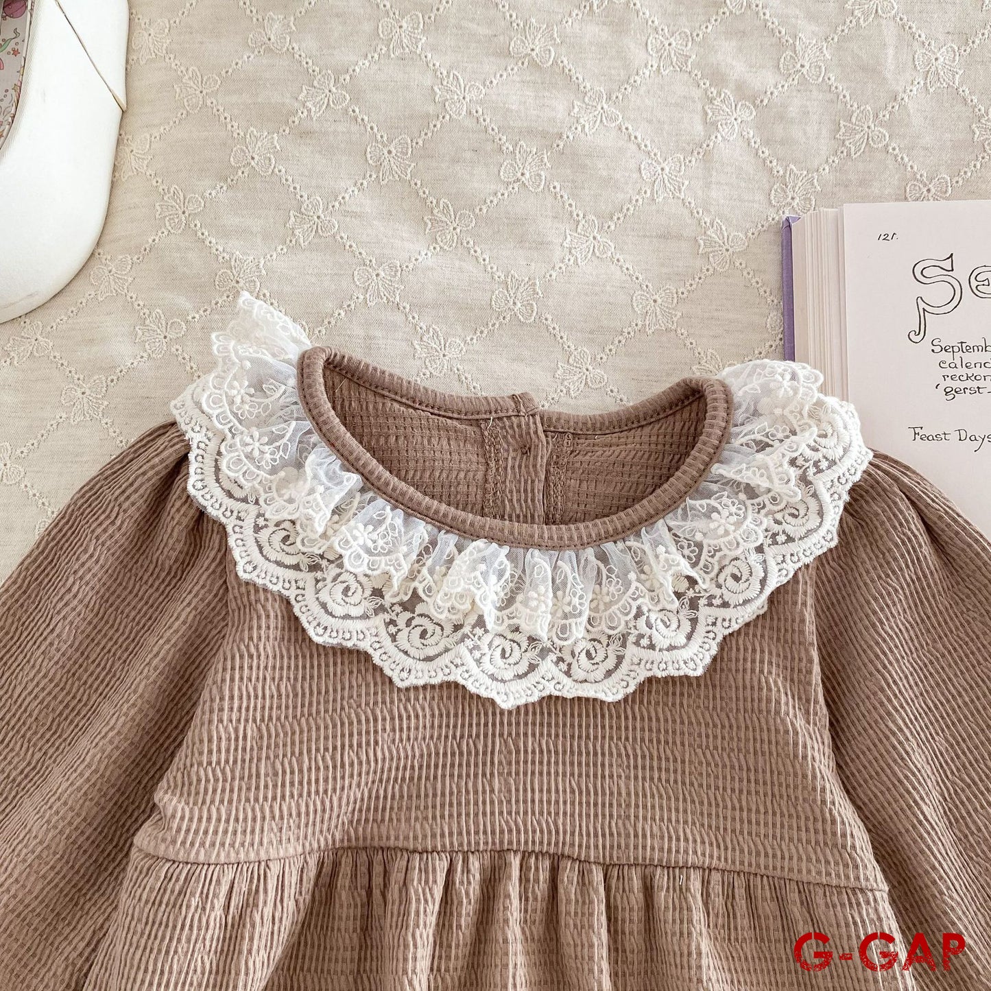 Autumn Newborn Waffle Long Sleeve Romper
