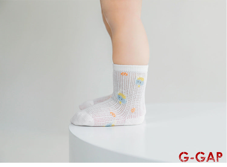 Summer Mesh Baby Socks - Boneless Cartoon Middle Tube for Boys and Girls