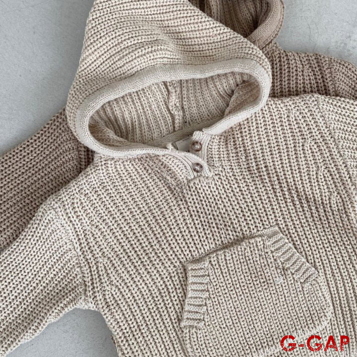 Neutral Long Sleeve Knitted Romper