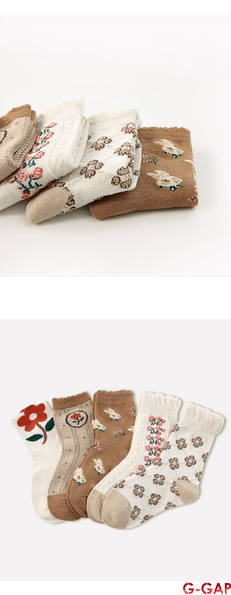 Baby Flower Rabbit Tube Socks