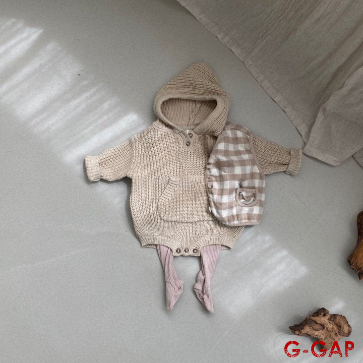 Neutral Long Sleeve Knitted Romper