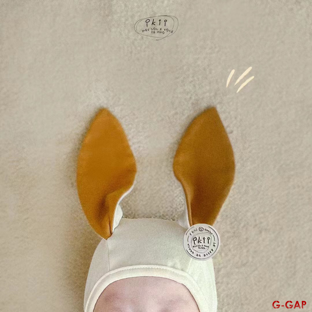 BODYSUIT SHORT SLEEVES HOODED RABBIT EARS