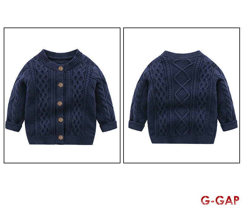 Solid Color Knitted Cardigan