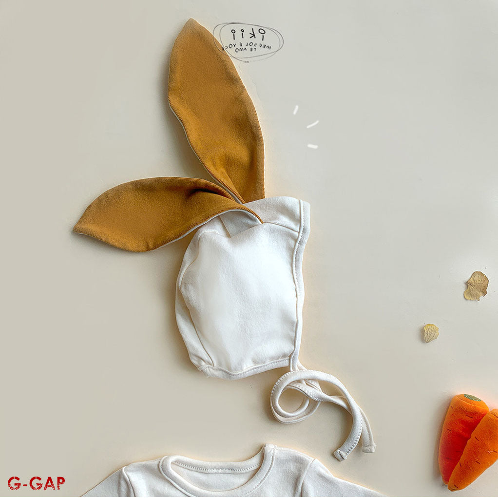 BODYSUIT SHORT SLEEVES HOODED RABBIT EARS