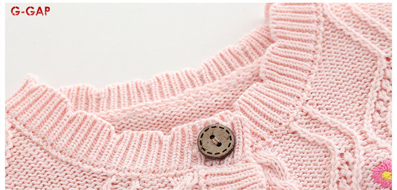 Baby Woolen Jumpsuit with Hat - Embroidered Newborn Outfit