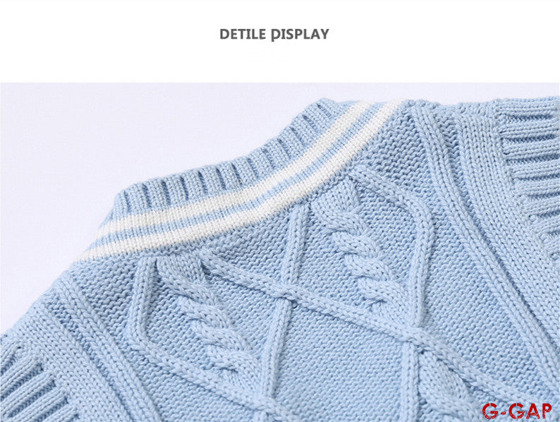 Cute V-Neck Knitted Vest
