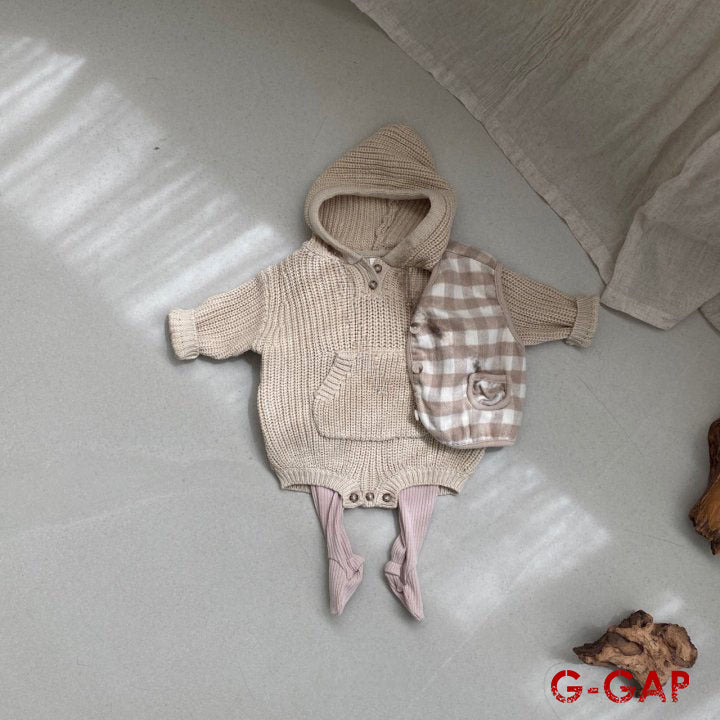 Neutral Long Sleeve Knitted Romper