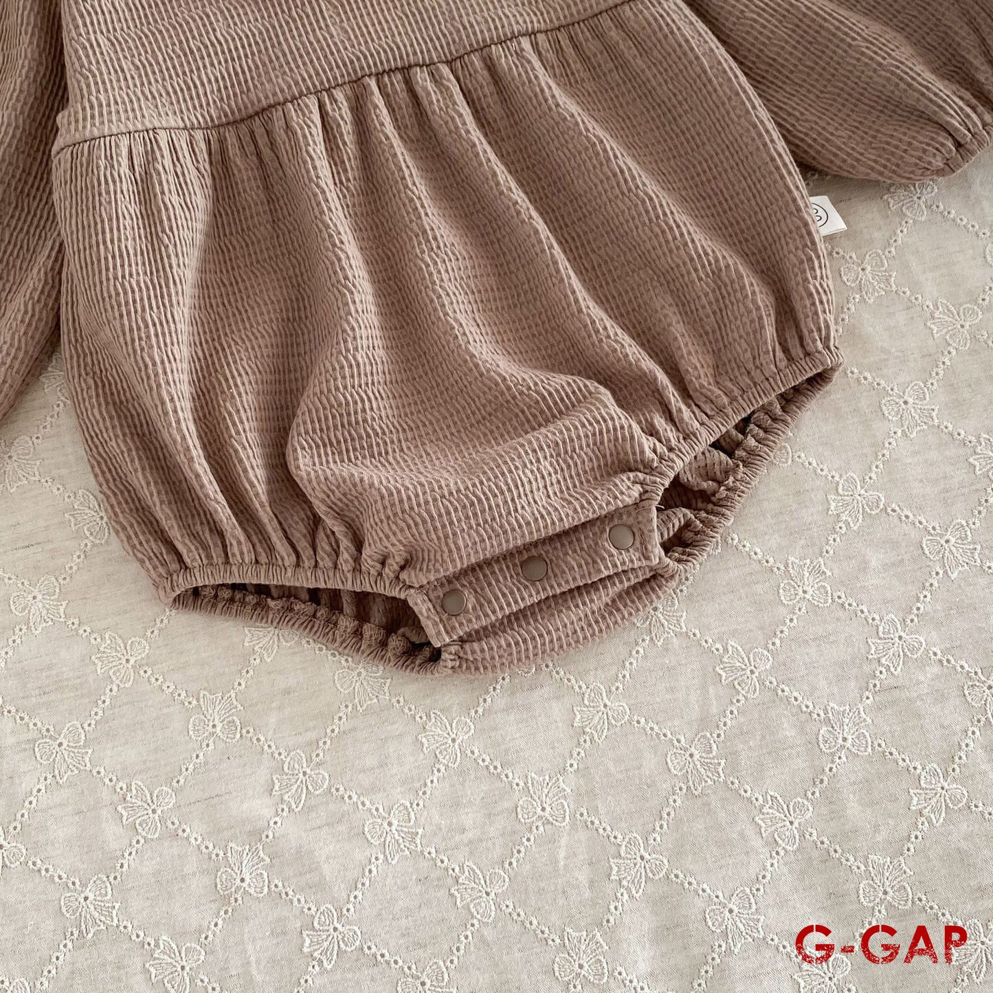 Autumn Newborn Waffle Long Sleeve Romper
