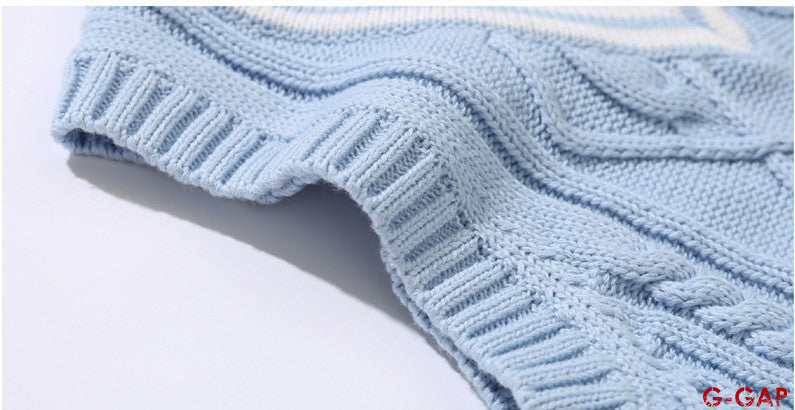 Cute V-Neck Knitted Vest