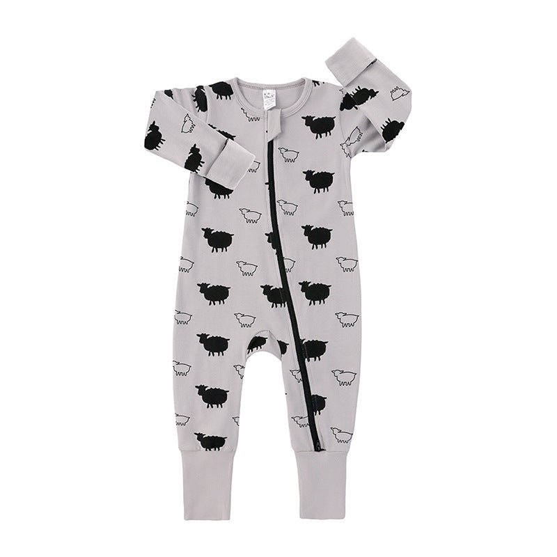 High-Quality Cotton Zipper Romper