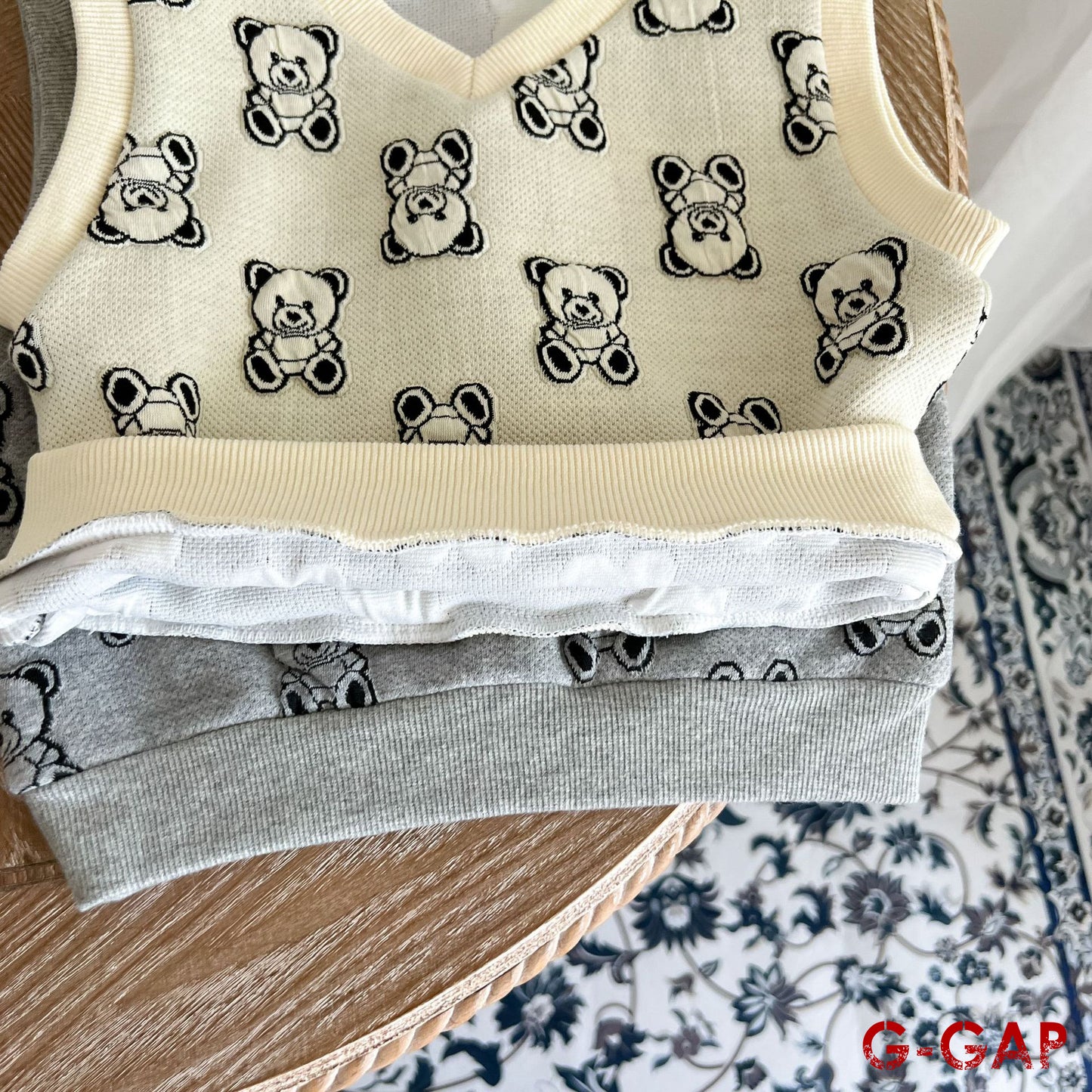 Baby Bear Vest Pants Suit Autumn Fashion Cotton 2-Piece
