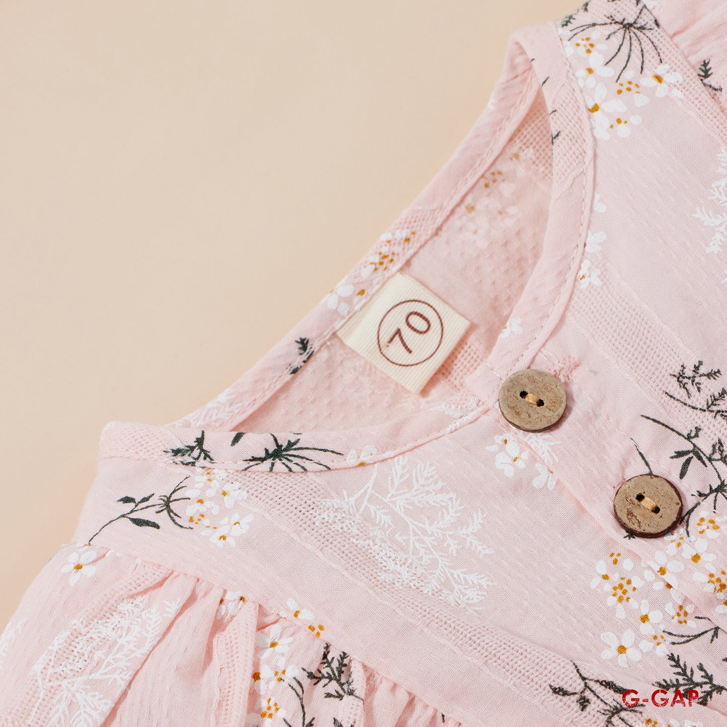 Baby Girl Flower Print Seersucker Cotton Muslin Clothing Set