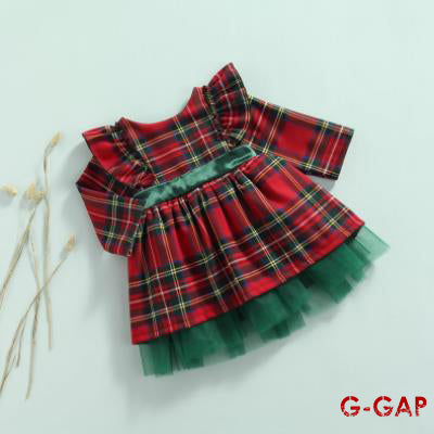 Princess Lattice Bow Christmas Dress