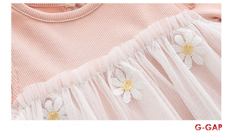 Newborn Cotton Romper Dress Long Sleeved Baby Clothes