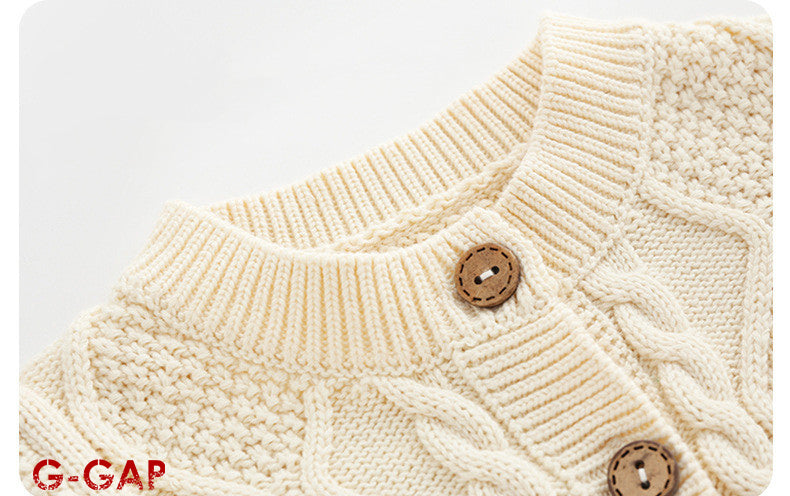 Autumn long sleeve Baby Romper Set with matching hat