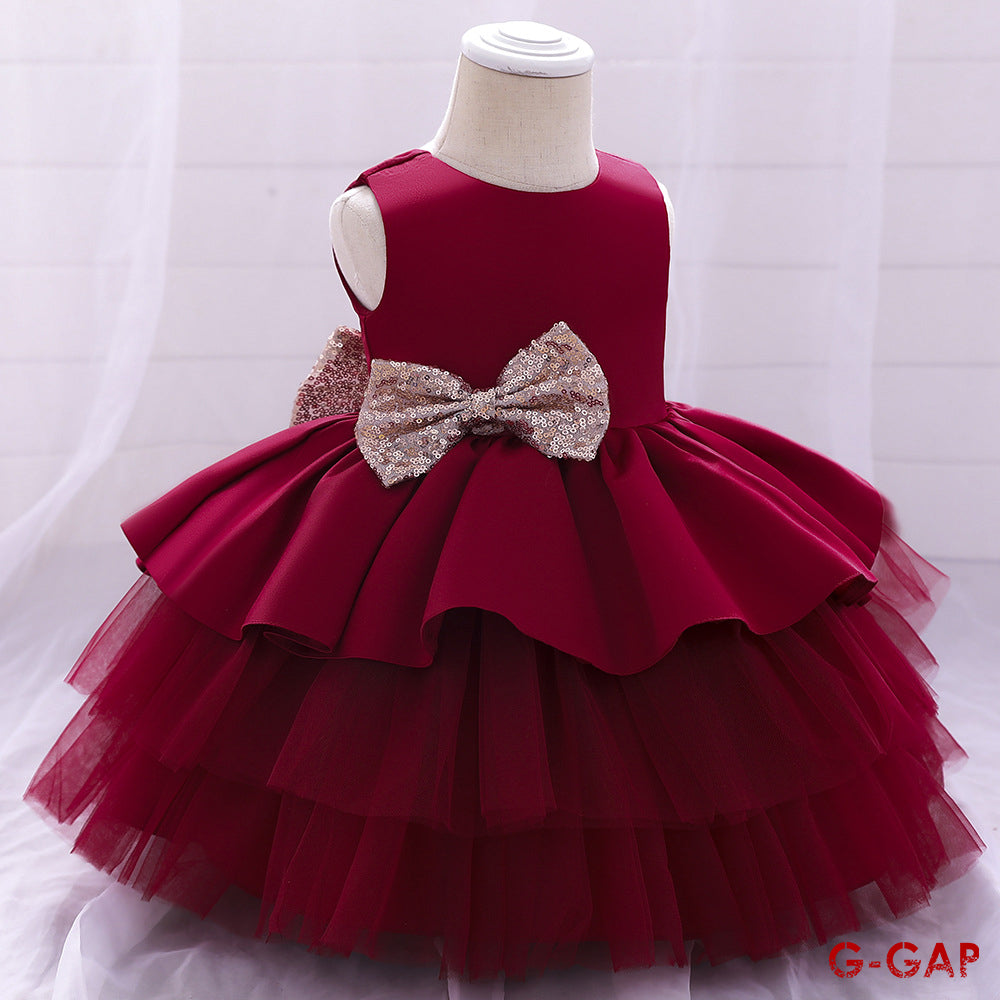 Puffy Mesh Princess Baby Birthday Dress