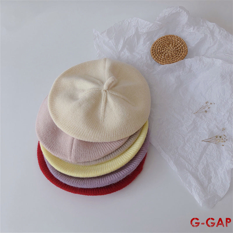 Winter Infant Knit Hat Newborn Cotton Wool Beret
