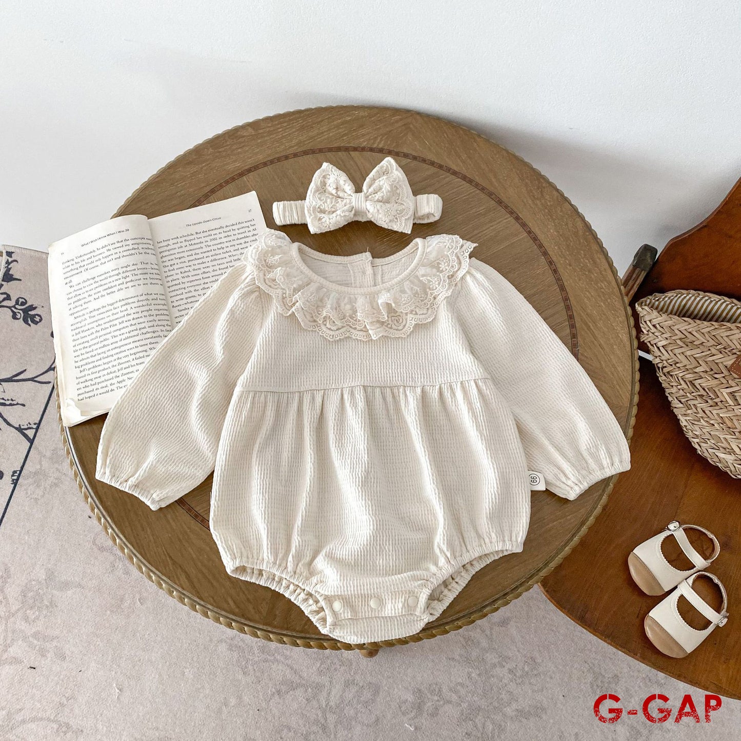 Autumn Newborn Waffle Long Sleeve Romper