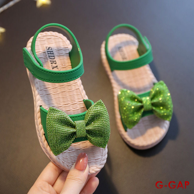 Spring and Autumn Bow Shoes Flat Leather Baby Shoes