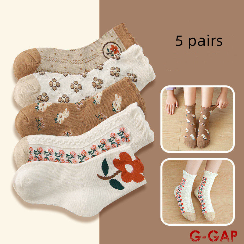 Baby Flower Rabbit Tube Socks
