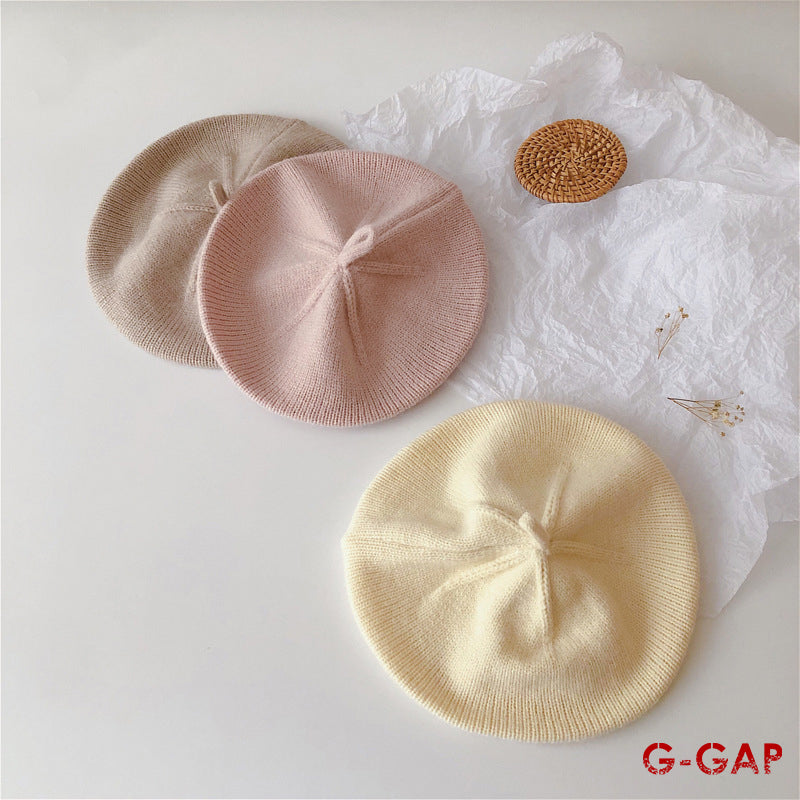 Winter Infant Knit Hat Newborn Cotton Wool Beret