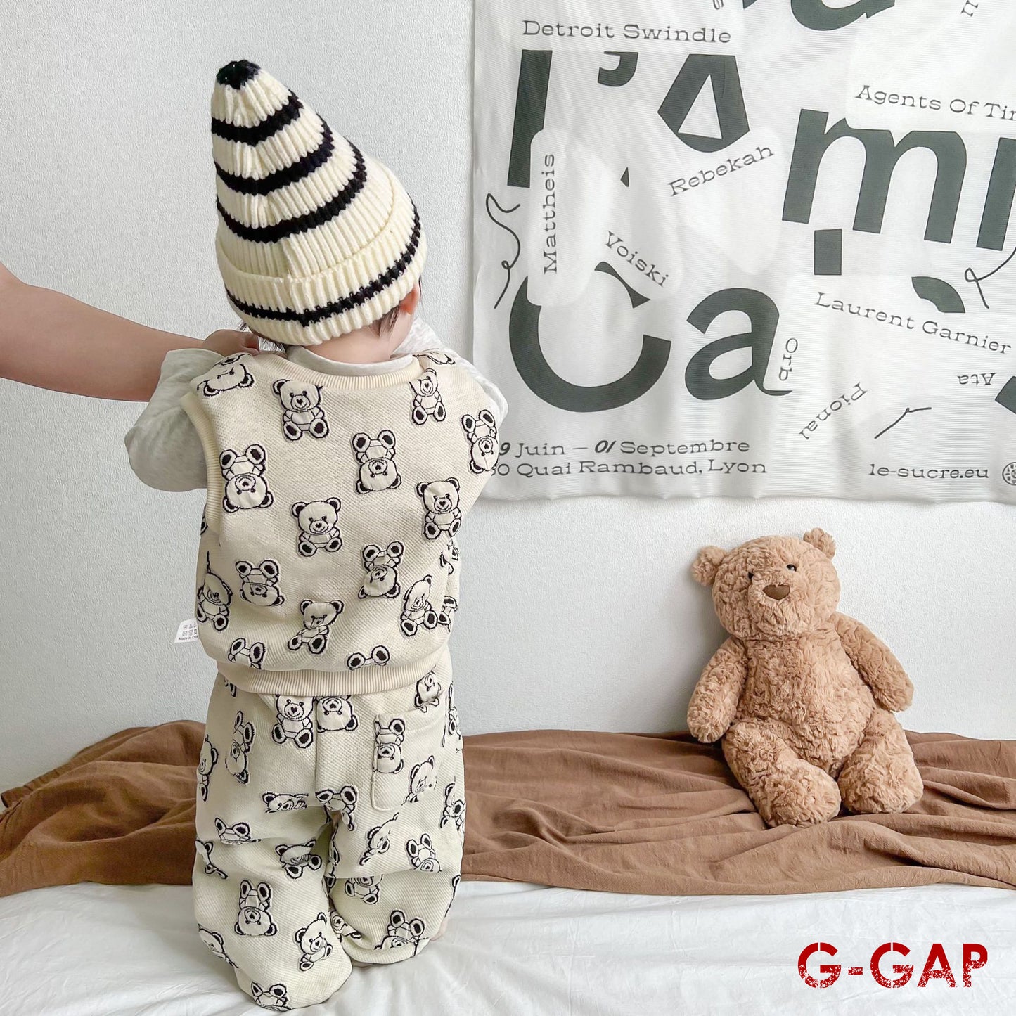 Baby Bear Vest Pants Suit Autumn Fashion Cotton 2-Piece