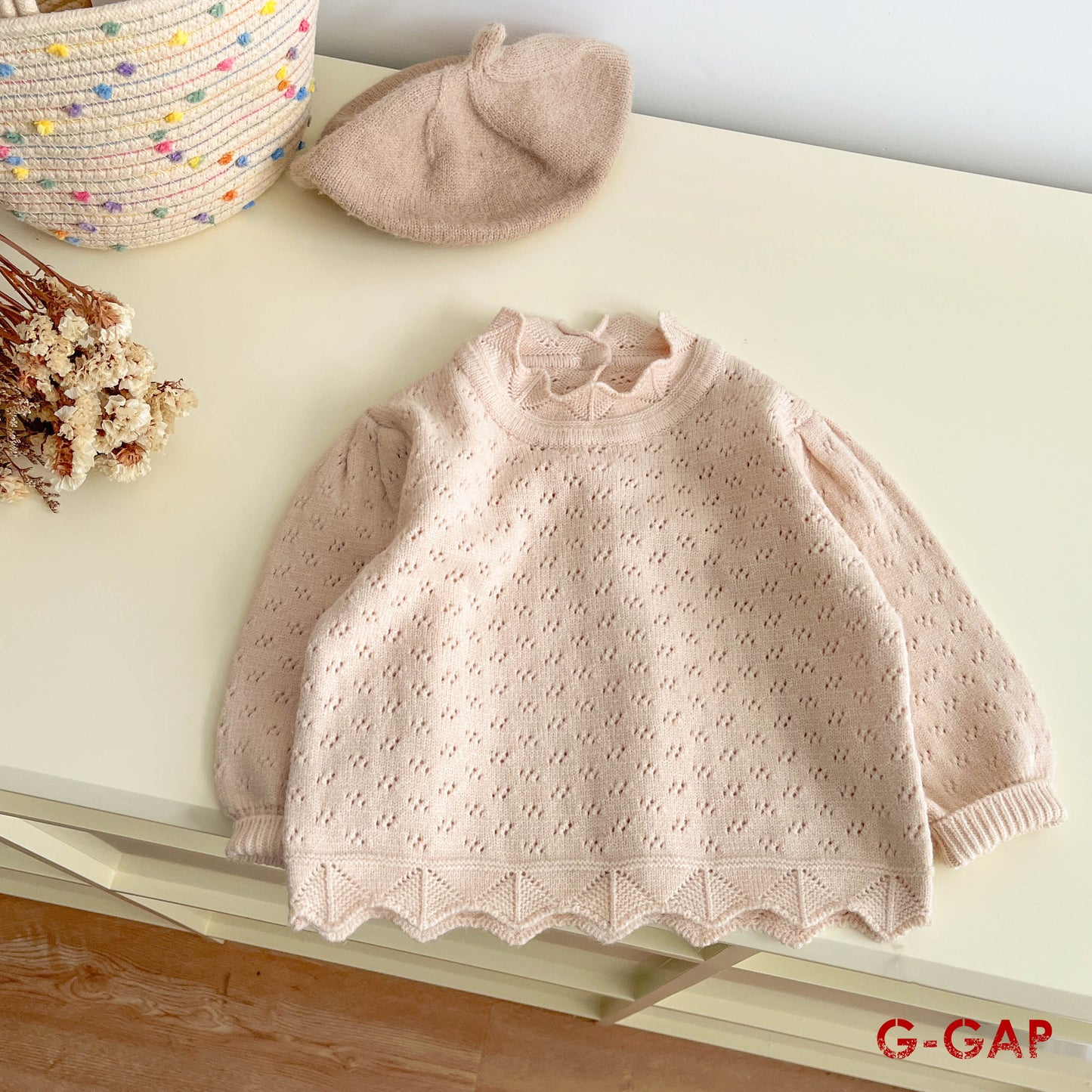 Autumn Infant Girls Long Sleeve Corduroy Romper Set