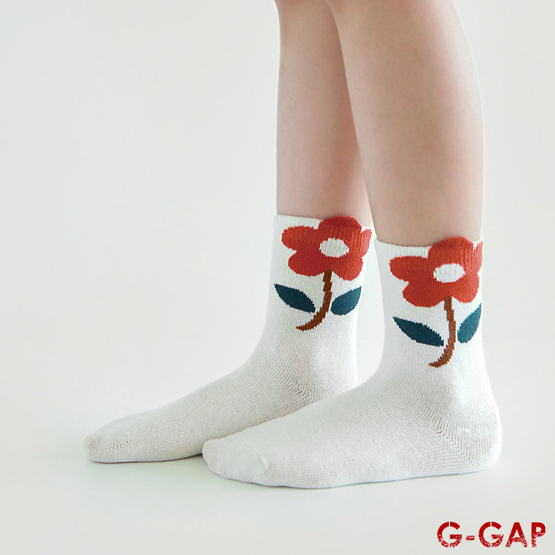 Baby Flower Rabbit Tube Socks