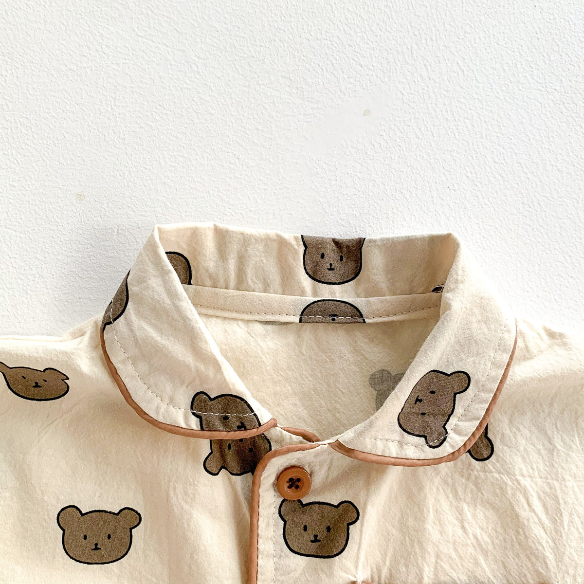 Summer Bear Dot Short Sleeve Baby Jumpsuit
