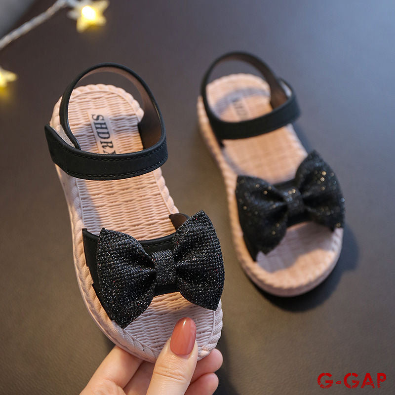 Spring and Autumn Bow Shoes Flat Leather Baby Shoes
